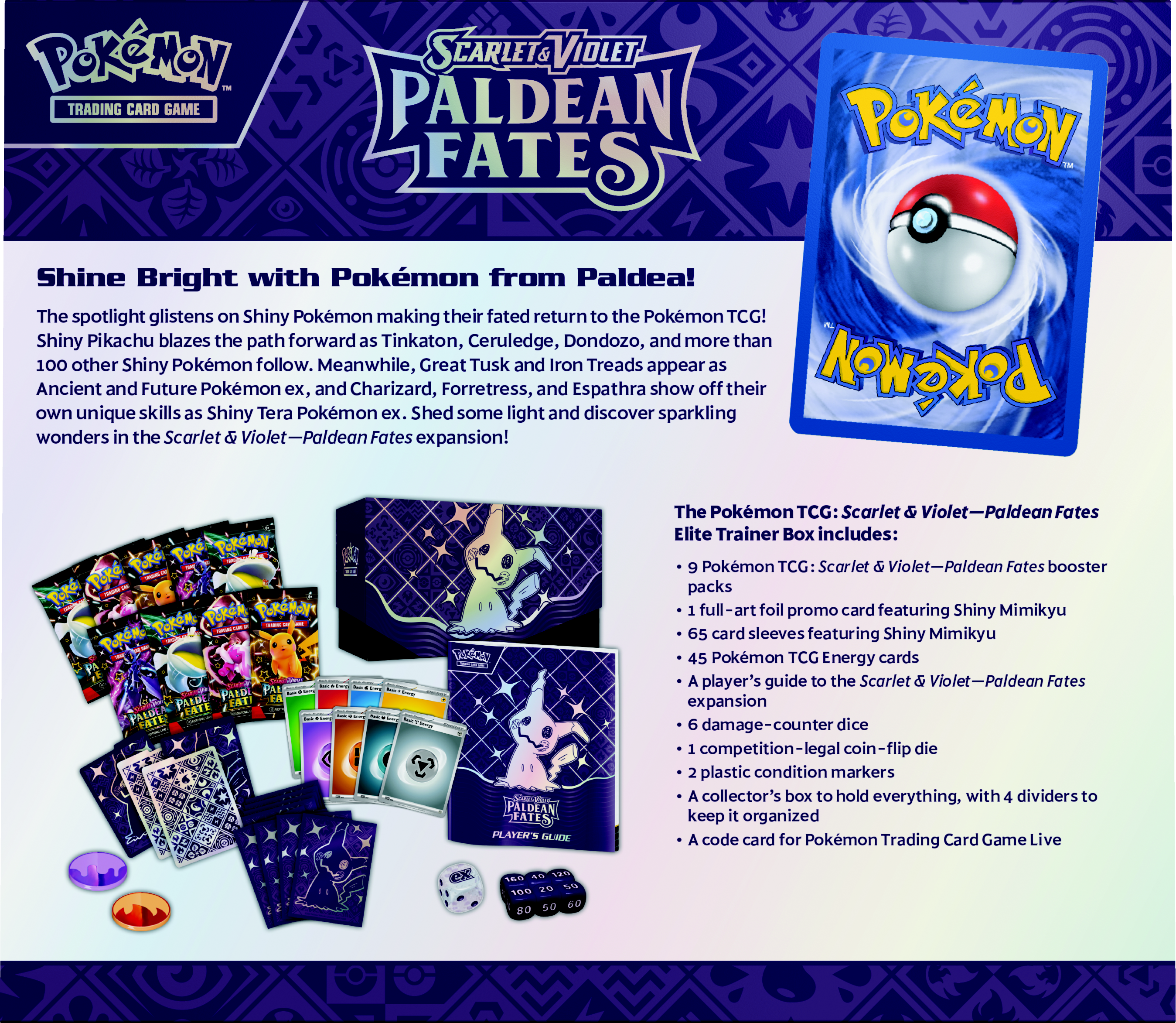 Pokemon TCG: Paldean Fates: Elite Trainer Box, Card Games