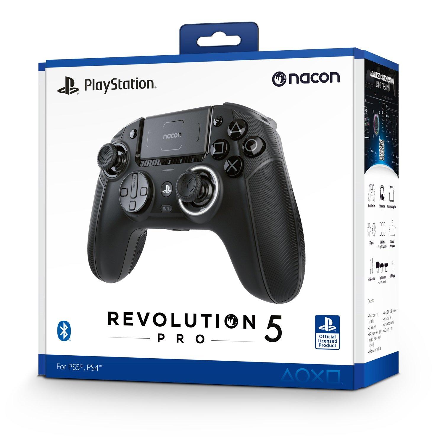 Nacon Revolution 5 Pro Wireless Controller for PlayStation 5 and PC with  Hall Effect Technology and Remappable Buttons