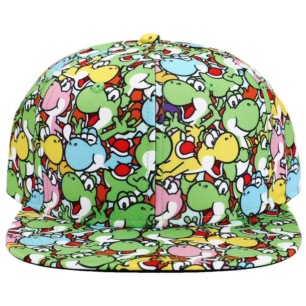 Super Mario Yoshi All-Over Printed Adult Snapback Hat