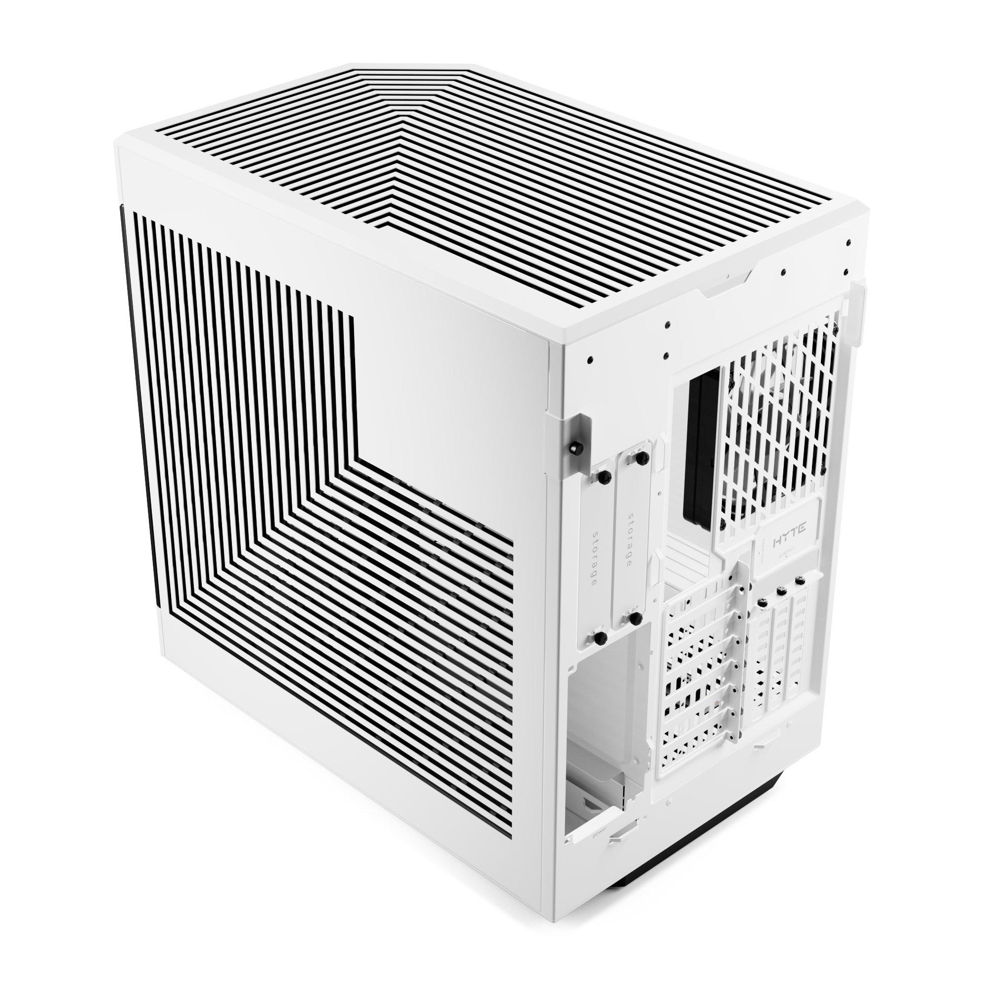 HYTE Y60 Modern Aesthetic Dual Chamber Panoramic Tempered Glass Mid-Tower ATX Computer Gaming Case with PCIE 4.0 Riser Cable Snow White