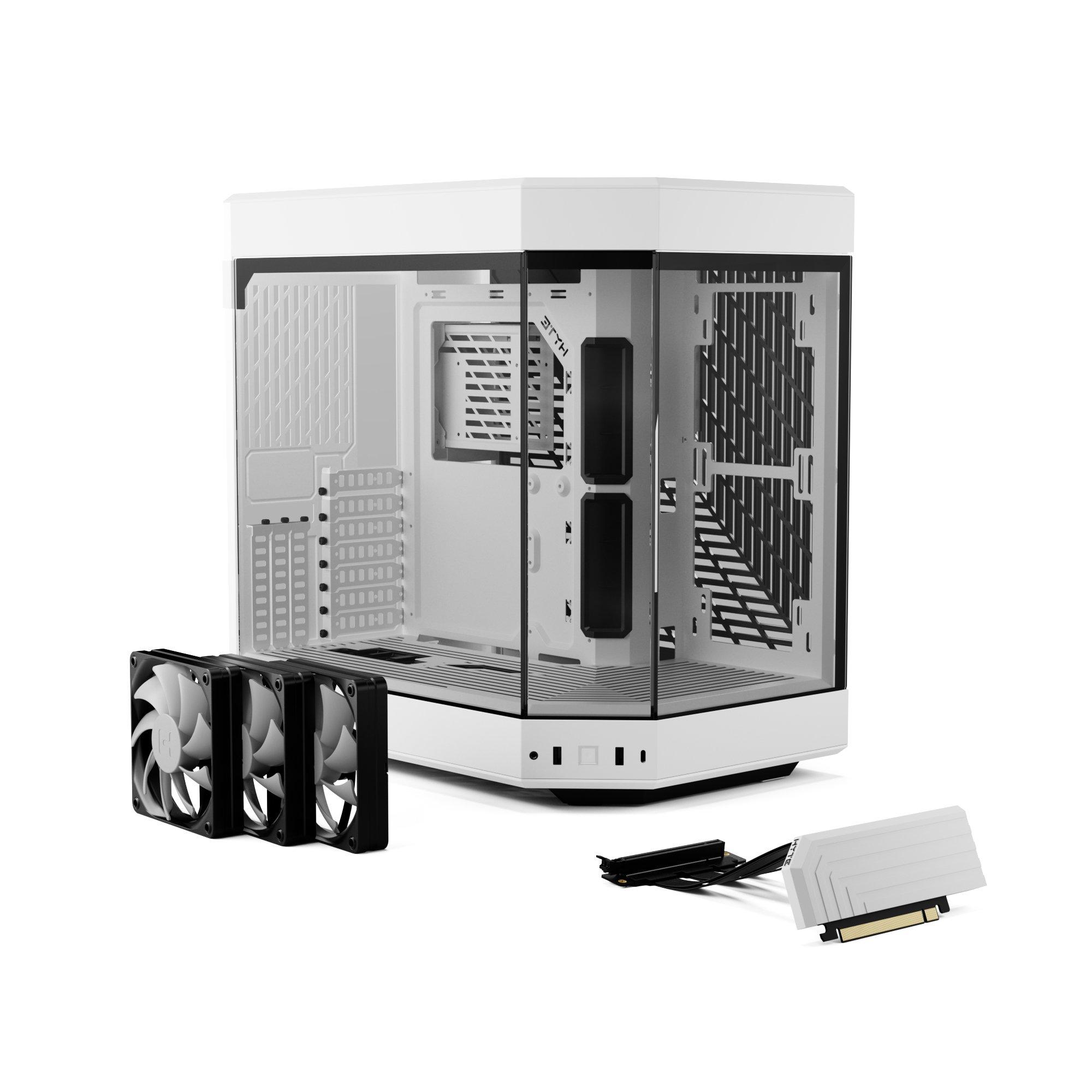 HYTE Y60 Modern Aesthetic Dual Chamber Panoramic Tempered Glass Mid-Tower  ATX Computer Gaming Case with PCIE 4.0 Riser Cable