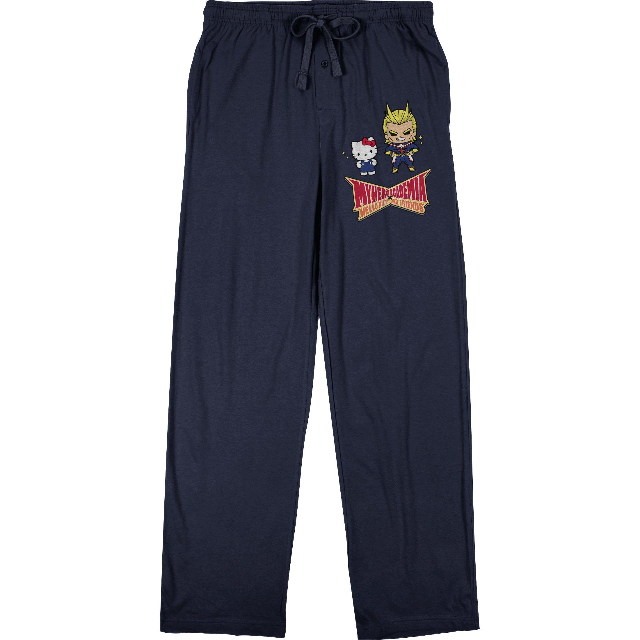 Sanrio x My Hero Academia Hello Kitty and All Might Men's Navy Sleep Pants