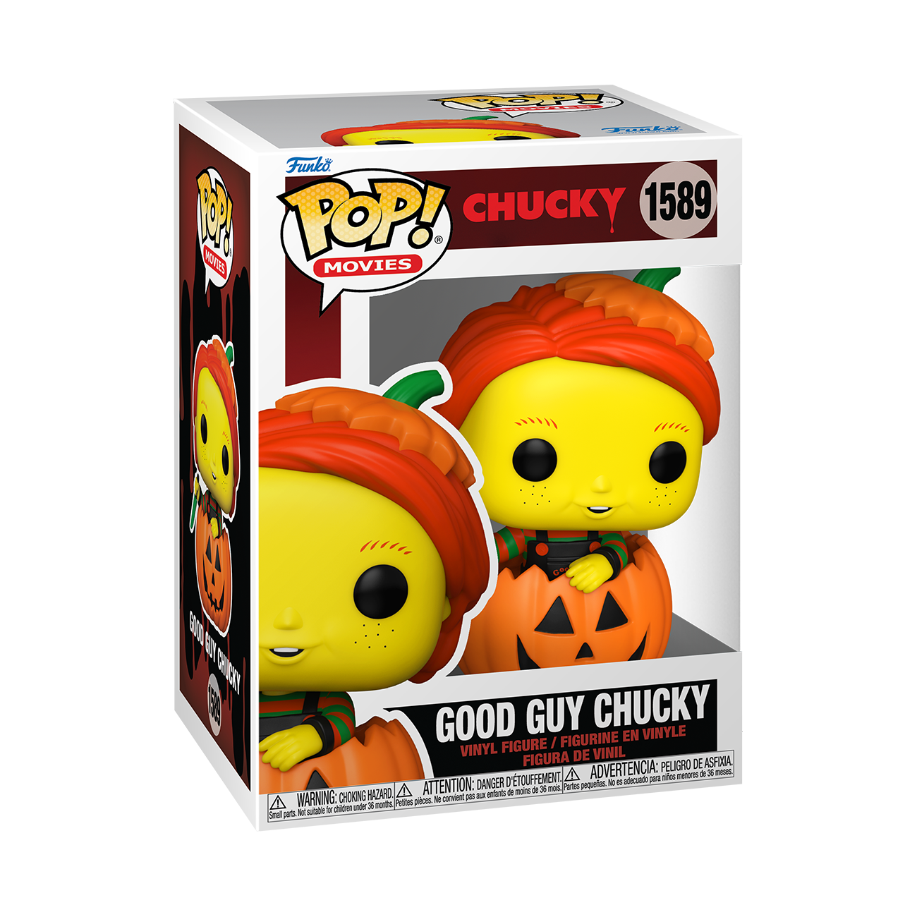 Funko POP! Movies: Chucky Vintage Halloween Good Guy​ Chucky 4.15-in Vinyl Figure