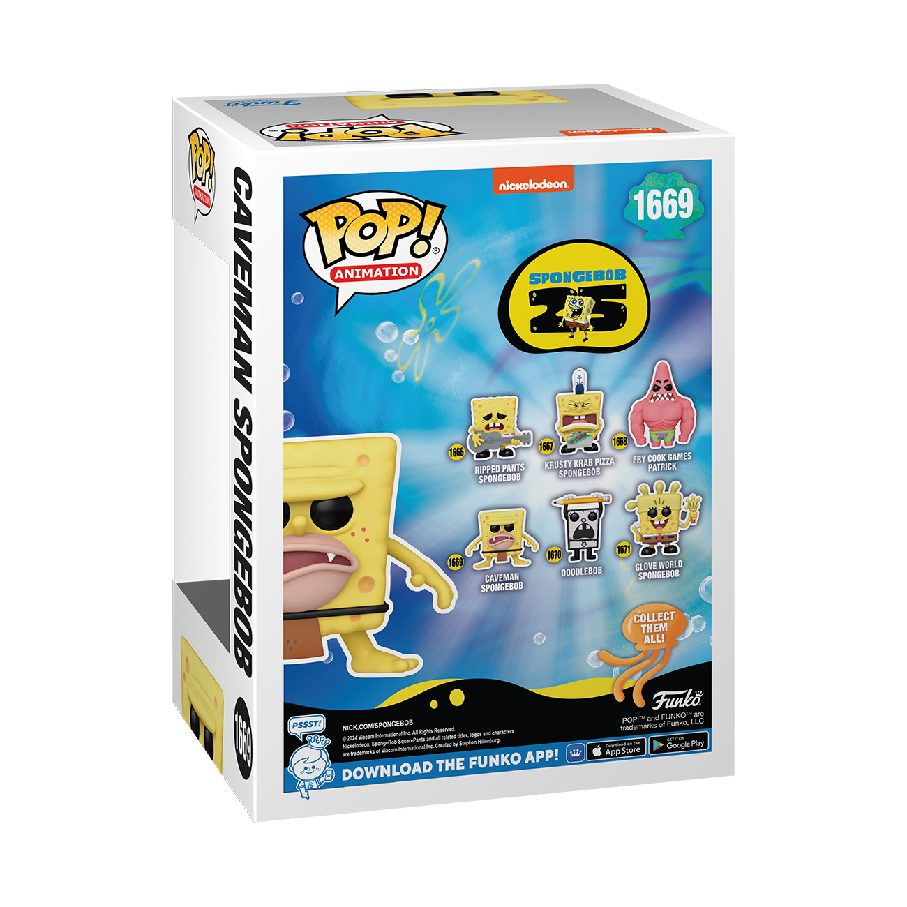 Funko POP! TV: SpongeBob SquarePants 25th Anniversary SpongeBob (Caveman) 4-in Vinyl Figure