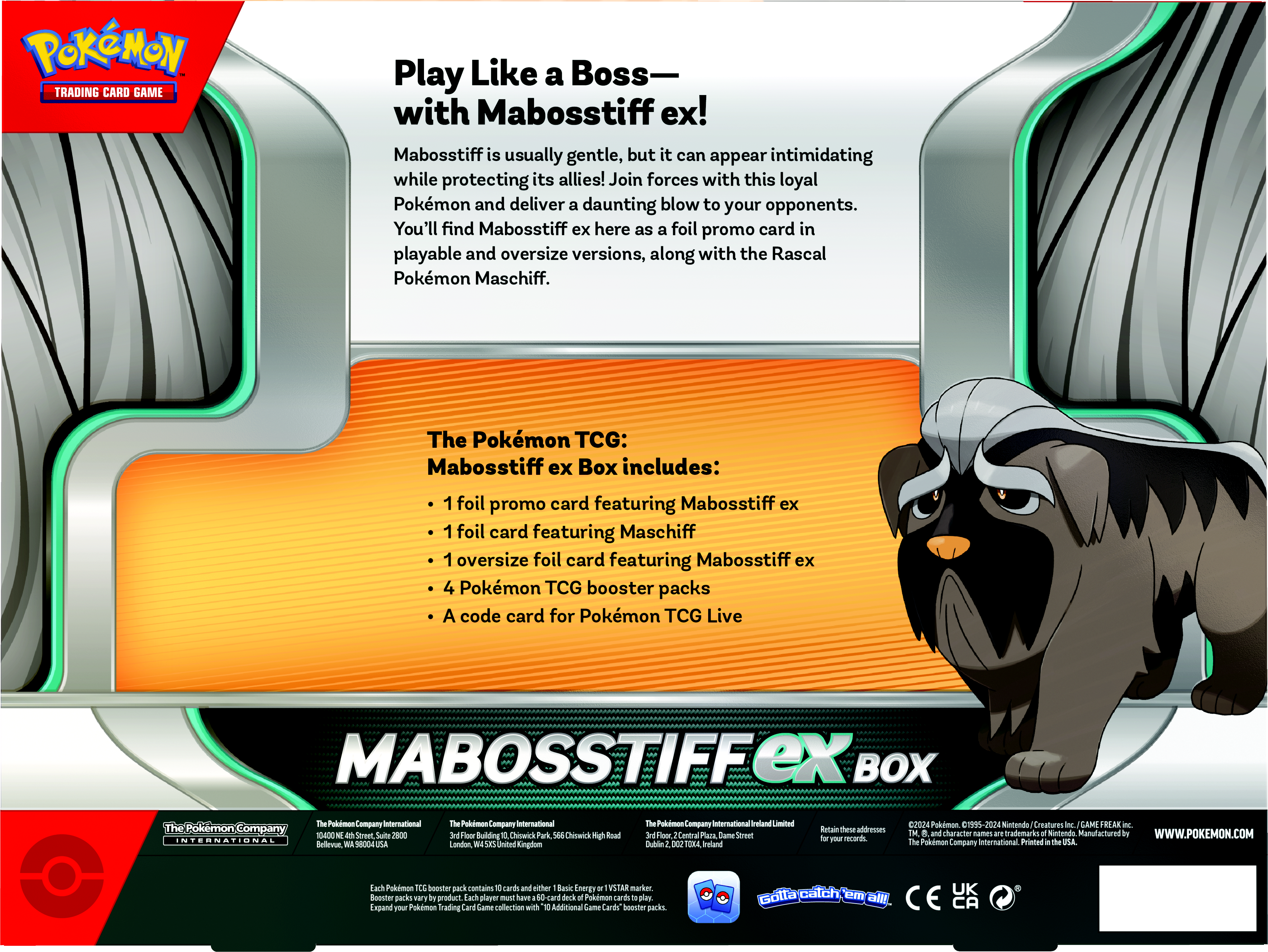 Pokemon Trading Card Game: Mabosstiff ex Box