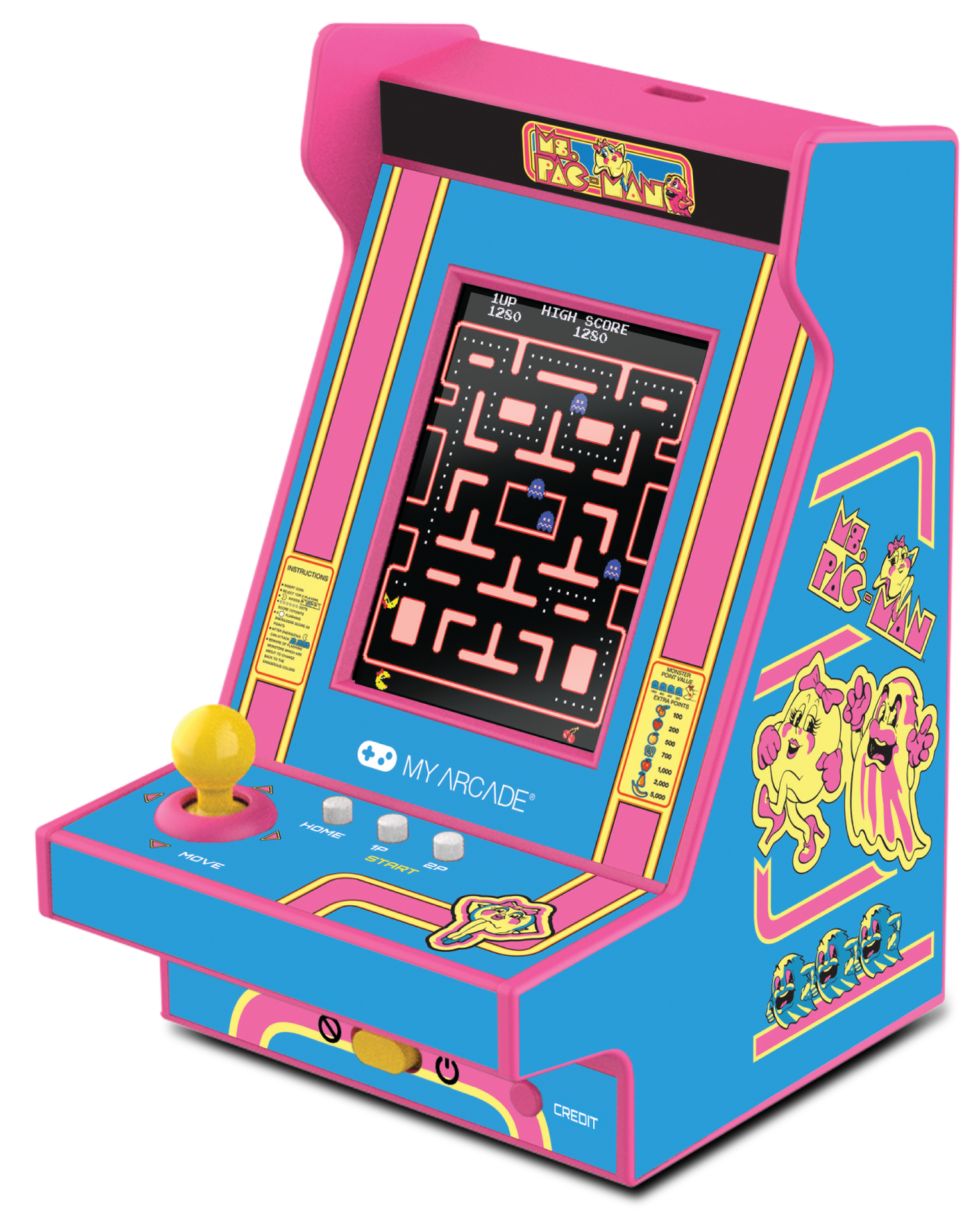 My Arcade Nano Player Pro 4.8-in Portable Arcade Ms. Pac-Man