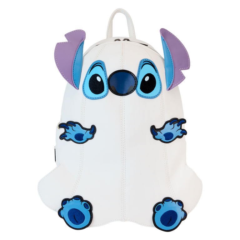 【Lounge Fly】Stitch Exclusive Halloween Glow Mini Backpack Loungefly Disney Stitch Pumpkin Glow-In-The-Dark Mini