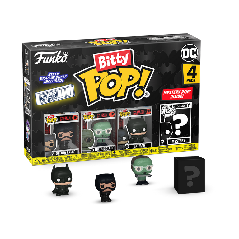 Funko Bitty POP! Batman 85th Anniversary Vinyl Figure Set (Catwoman, The Riddler, Batman, and Mystery Pop!)