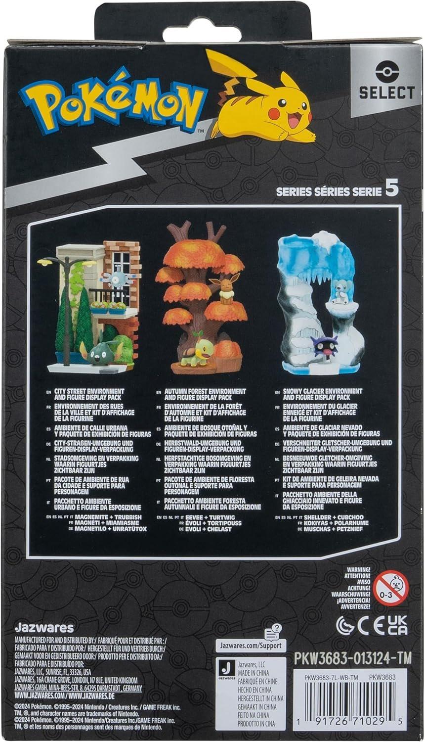 Jazwares Pokemon Environment 6-in Playset with Eevee and Turtwig Figures