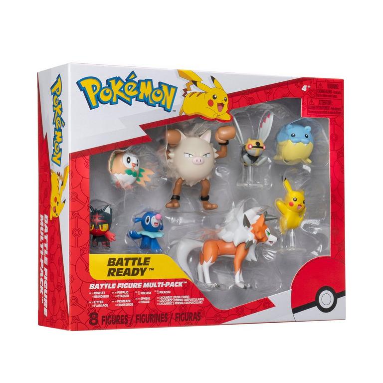 Jazwares Pokemon Battle Figure 8-Pack - Six 2-in and Two 3-in