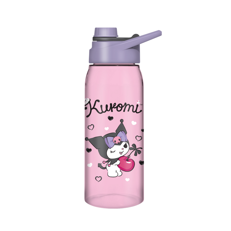 Sanrio Kuromi Cherry Hearts 28oz Water Bottle with Screw Lid and Handle