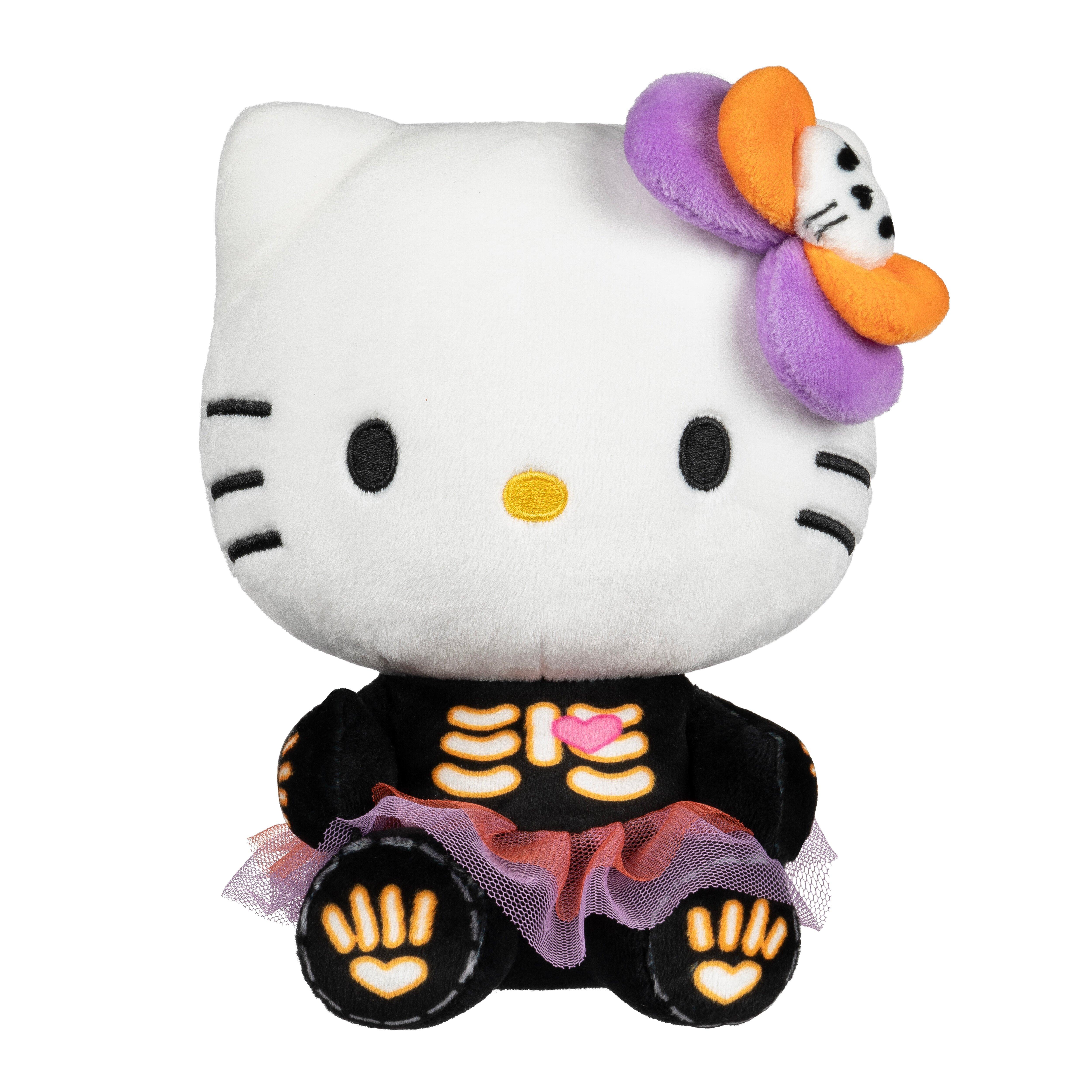 Hello Kitty Halloween Skeleton 8-in Plush