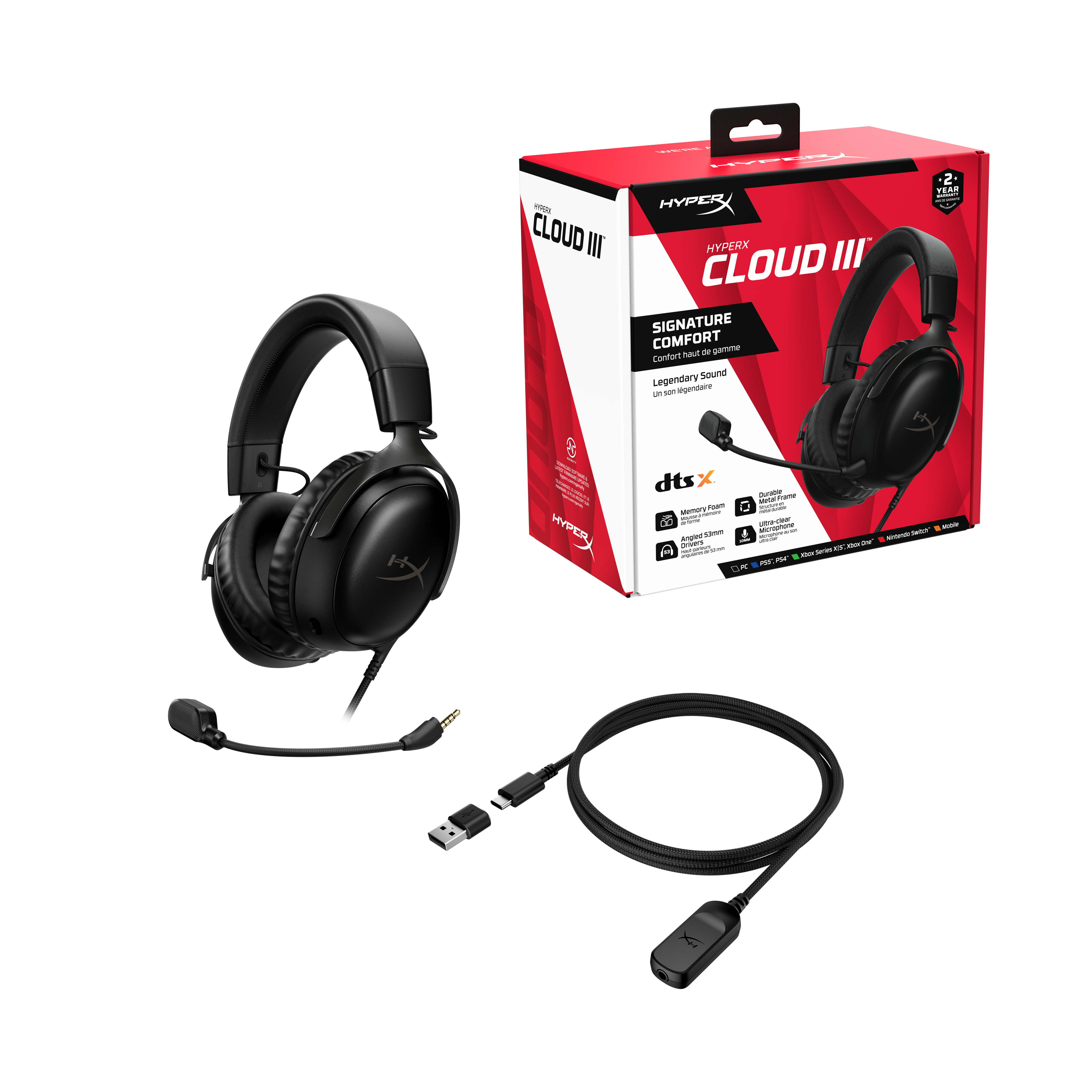 HYPER X CLOUD 2 WIRED popular HEADSET [PC, PS4, XBOX1, MOBILE]