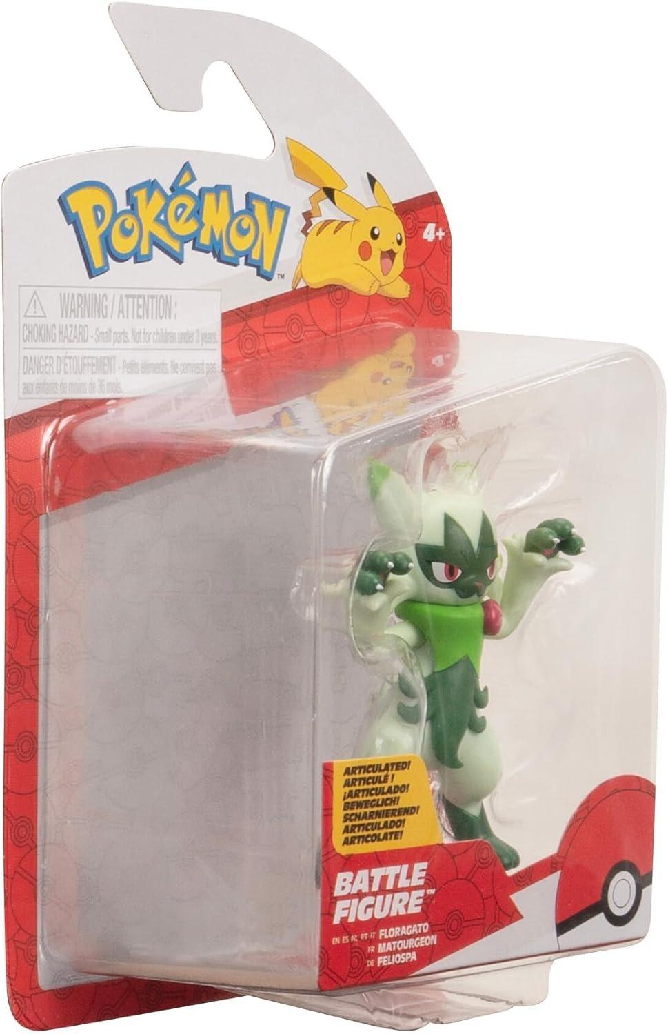 Jazwares Pokemon Floragato 3-in Battle Figure