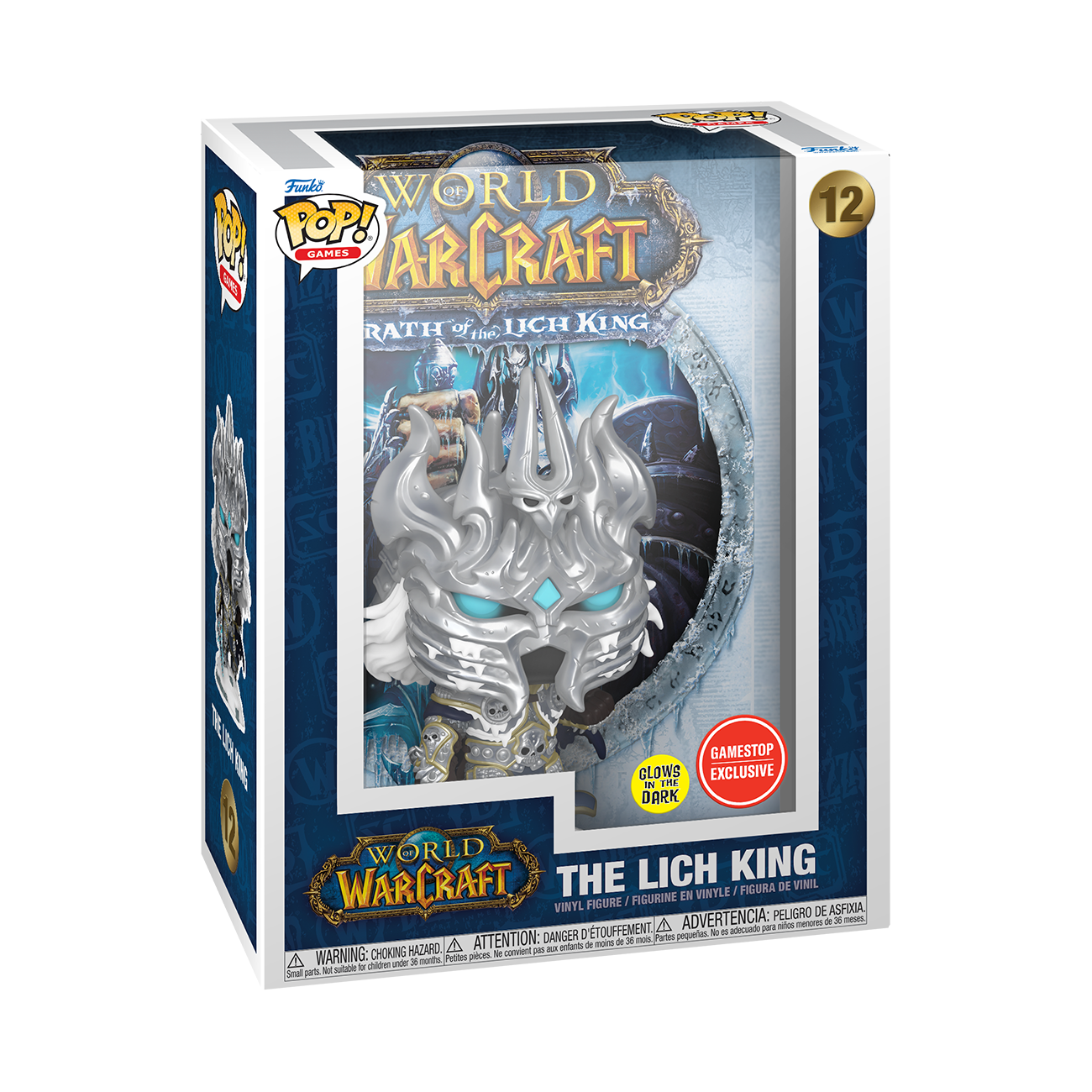 Funko Pop Game Cover World of Warcraft Wrath of The Lich King 8.5 in Glow in the Dark Vinyl Figure Gamestop Exclusive