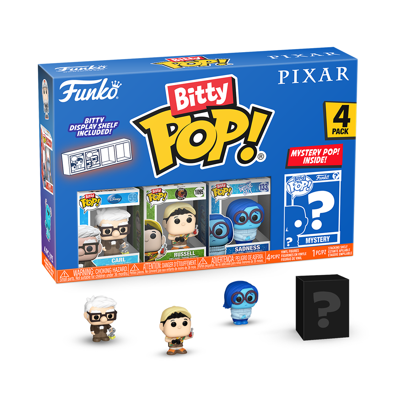 Funko Bitty POP! Pixar Animation Vinyl Figure Set 4-Pack