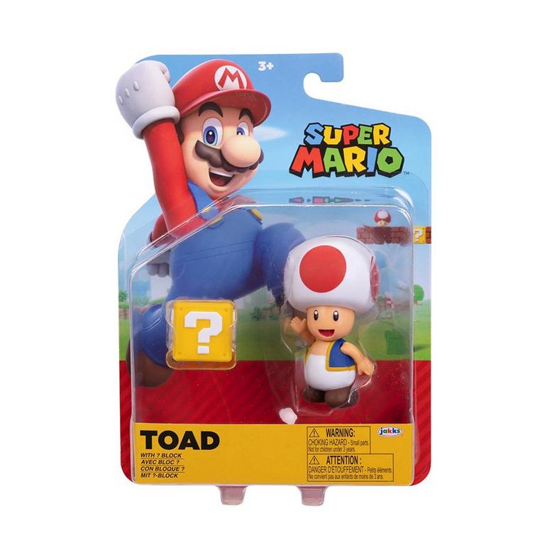 Jakks Pacific Super Mario Yellow Toad 4-in Action Figure Wave 39