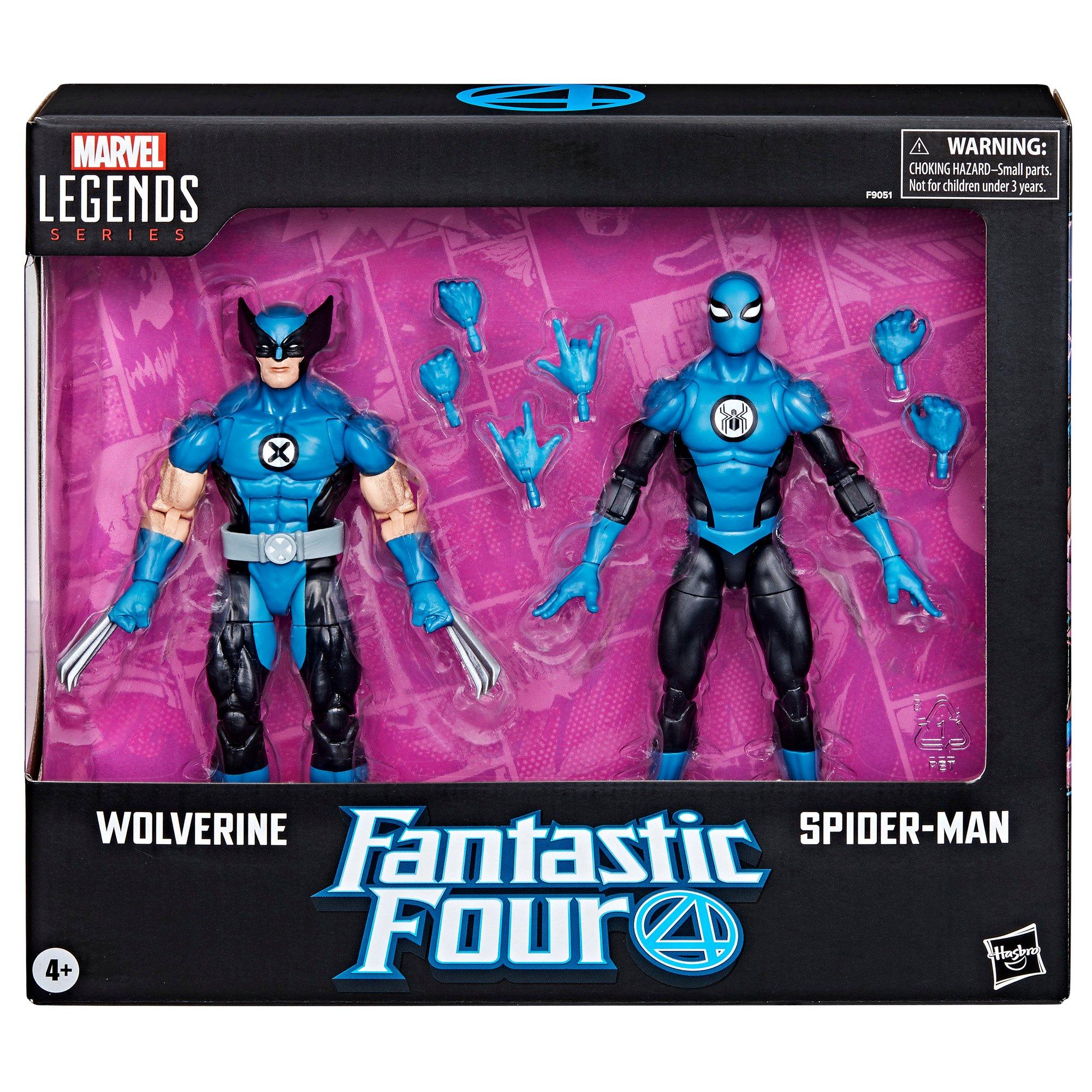 Hasbro Marvel Legends Fantastic Four Spider-Man and Wolverine 6-in Action Figure