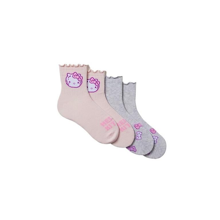Hello Kitty Lettuce Edge Ankle Socks 2 Pack