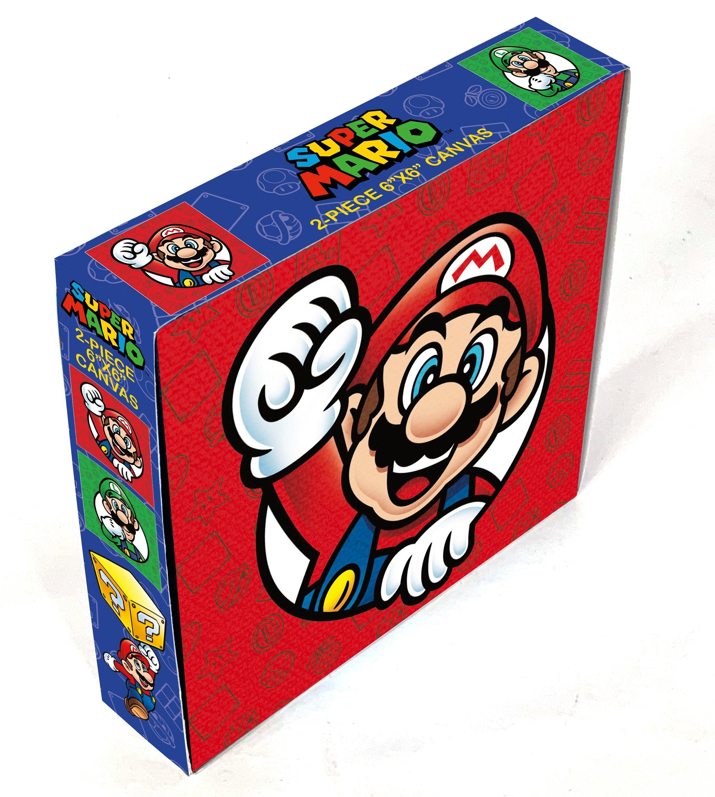 Super Mario Mario and Luigi Circle 2-Pack Canvas | GameStop