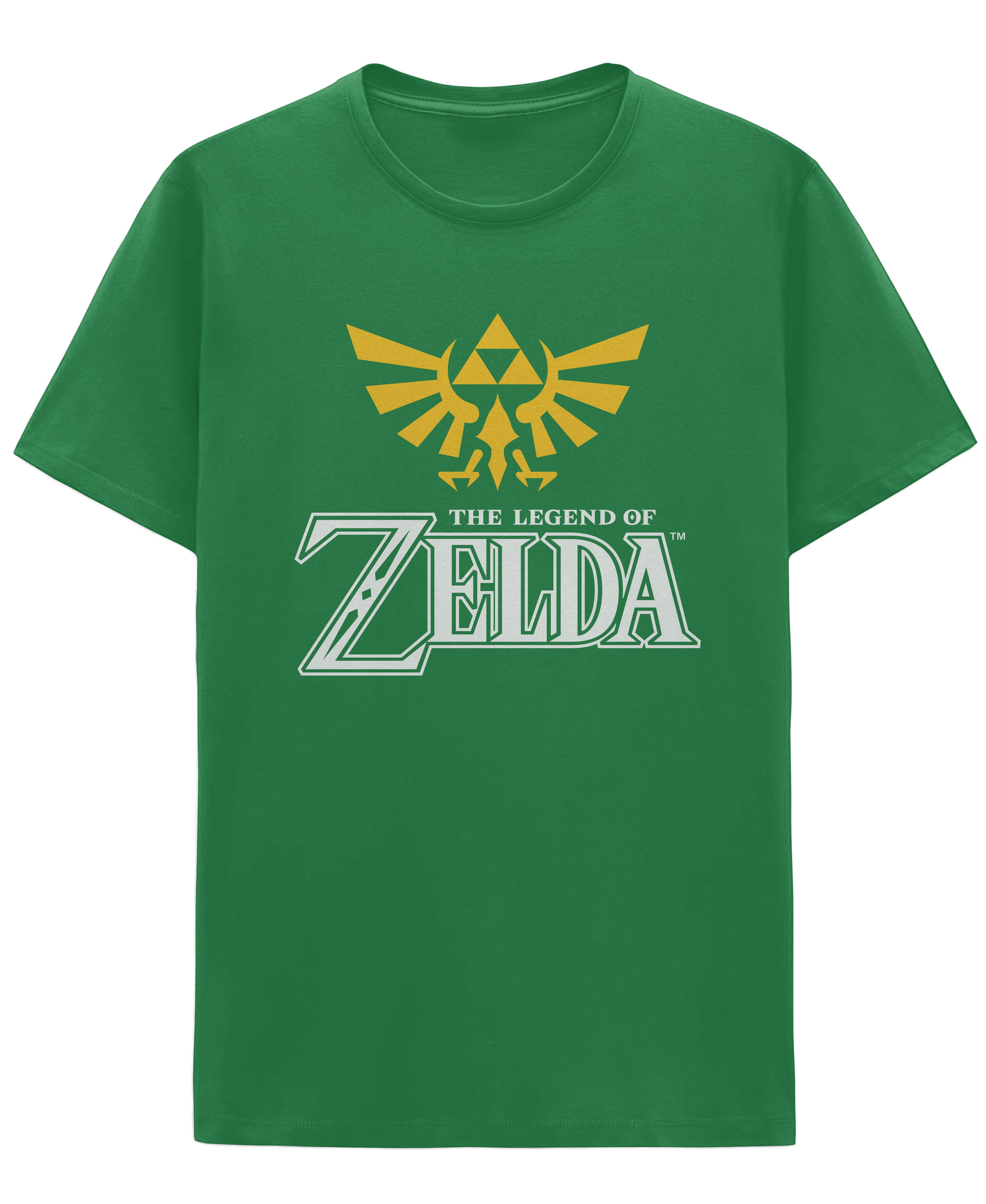 The Legend of Zelda Hyrule Crest Green Graphic Unisex Short Sleeve T-Shirt, Size: Medium, Hybrid Apparel