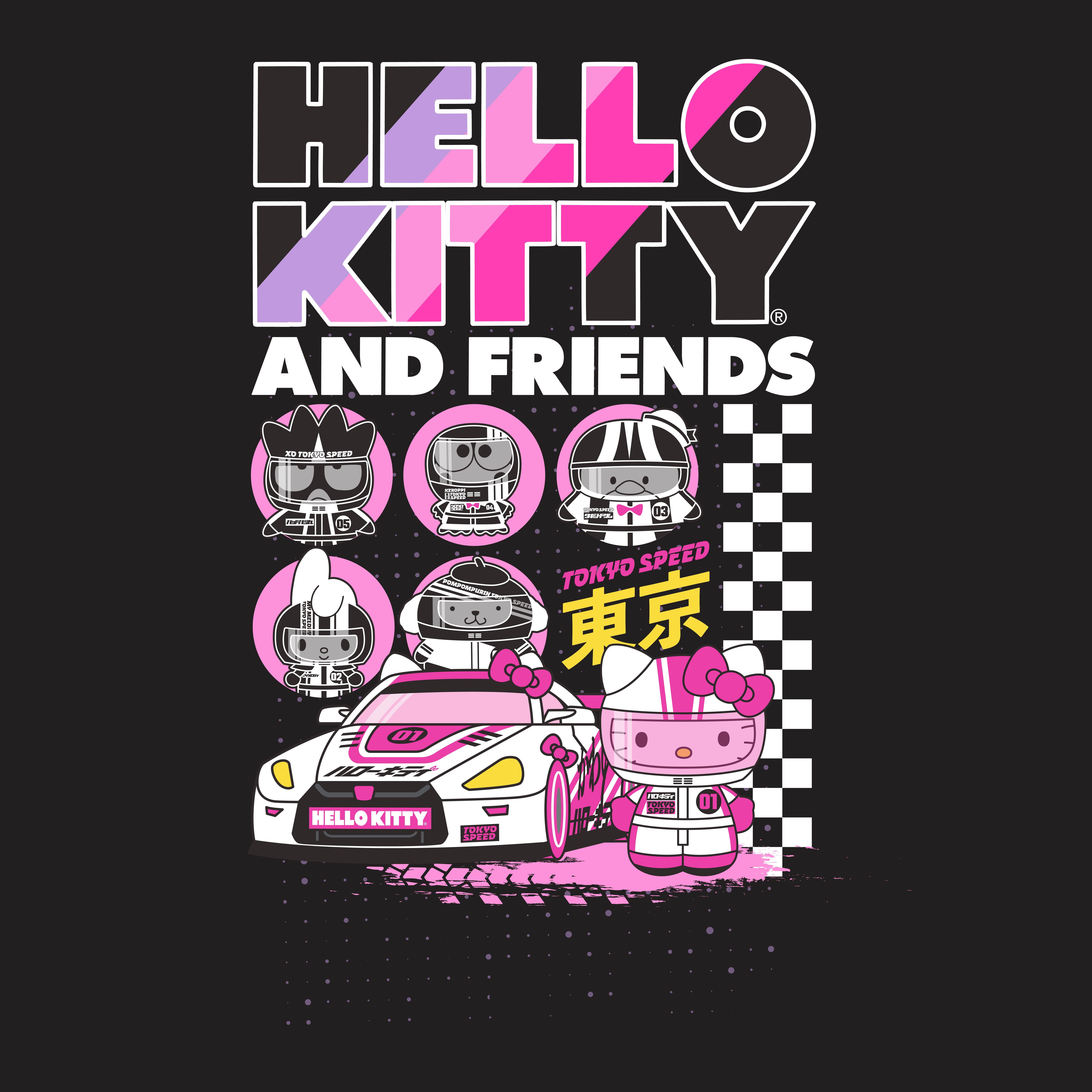 Sanrio Hello Kitty Tokyo Speed Unisex Short Sleeve T-Shirt
