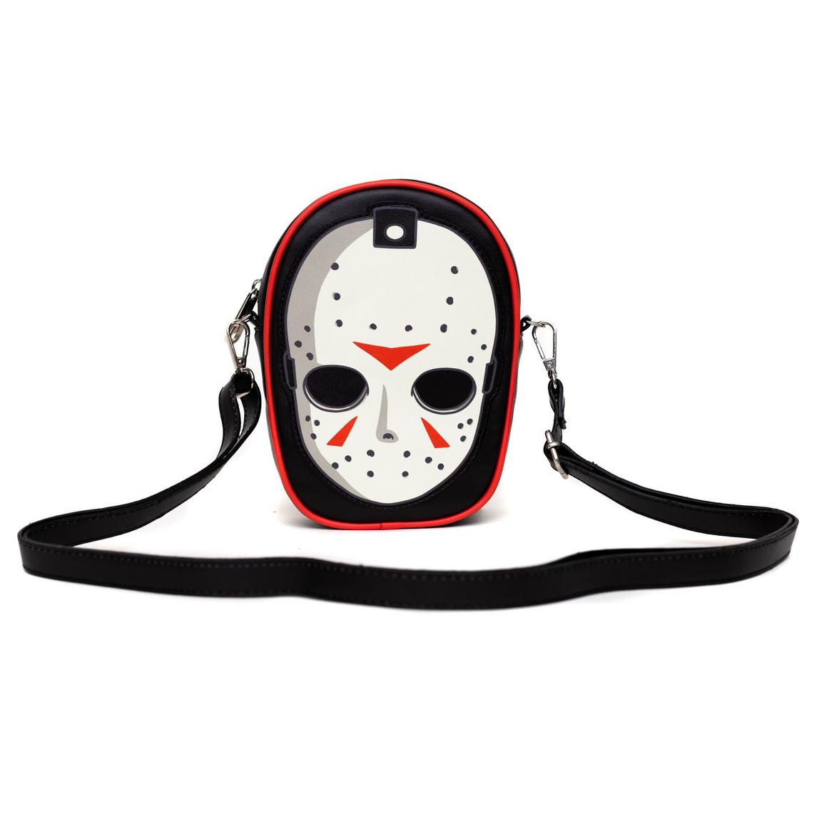 Buckle-Down Friday the 13th Jason Polyurethane Crossbody Bag with Piping Edge and Cell Phone Pocket, Size: One Size, Buckle Down