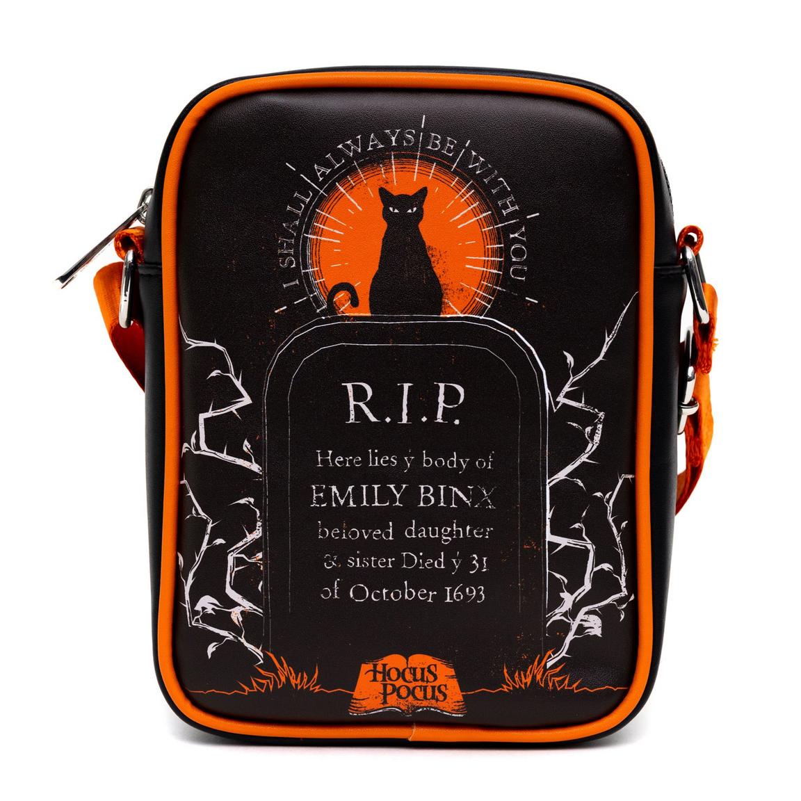 Buckle-Down Disney Hocus Pocus Polyurethane Crossbody Bag with Piping Edge and Cell Phone Pocket, Size: One Size, Buckle Down