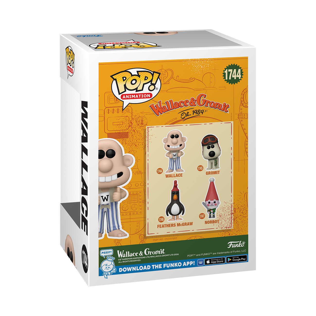 Funko POP! Animation: Wallace and Gromit Wallace in Pajamas 4.2-in Vinyl Figure