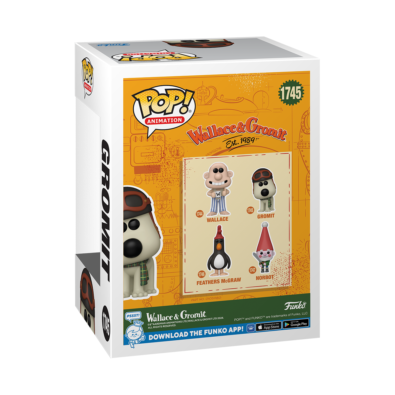 Funko POP! Animation: Wallace and Gromit 3.55-in Vinyl Figure