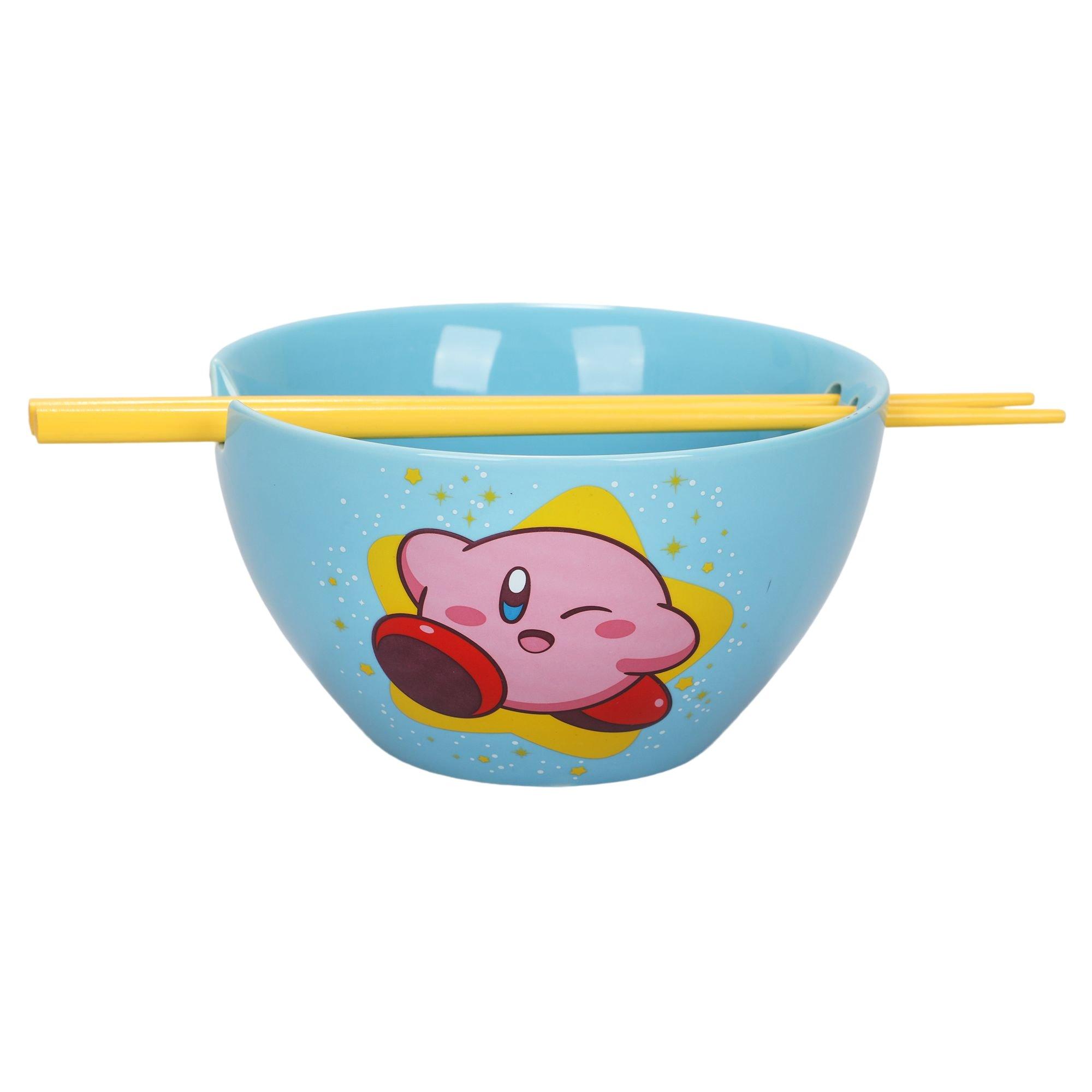 Kirby Blue Ramen Bowl with Chopsticks