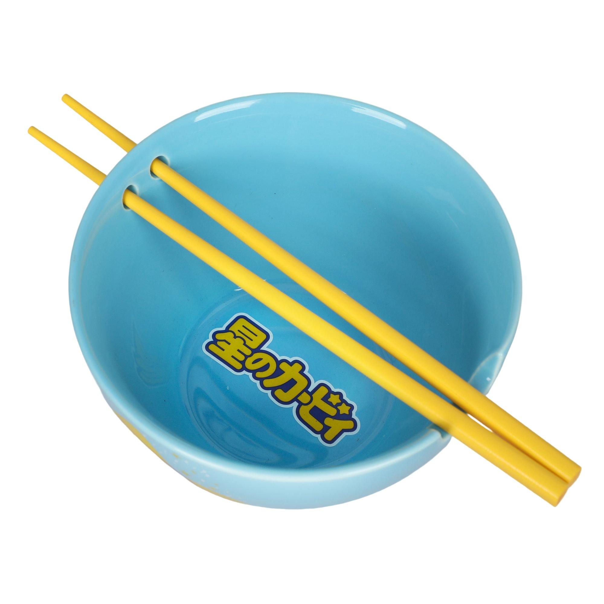 Kirby Blue Ramen Bowl with Chopsticks