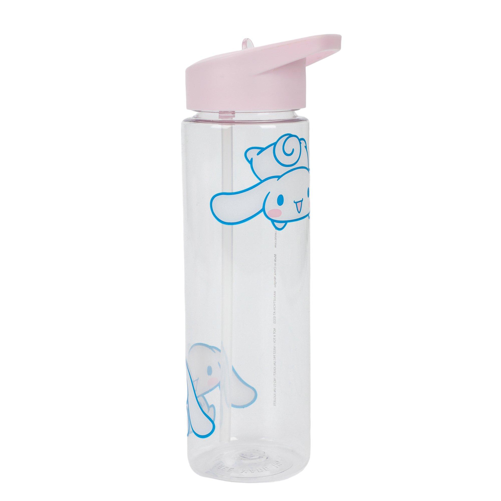 Cinnamoroll Plastic 24 oz Water Bottle with Pink Lid