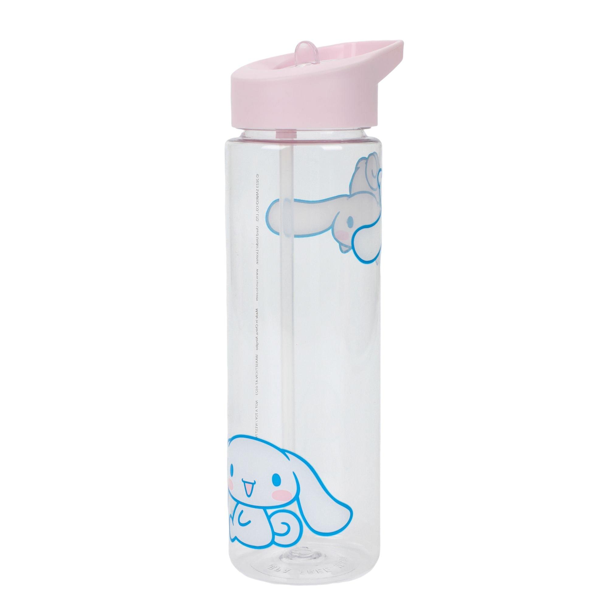Cinnamoroll Plastic 24 oz Water Bottle with Pink Lid