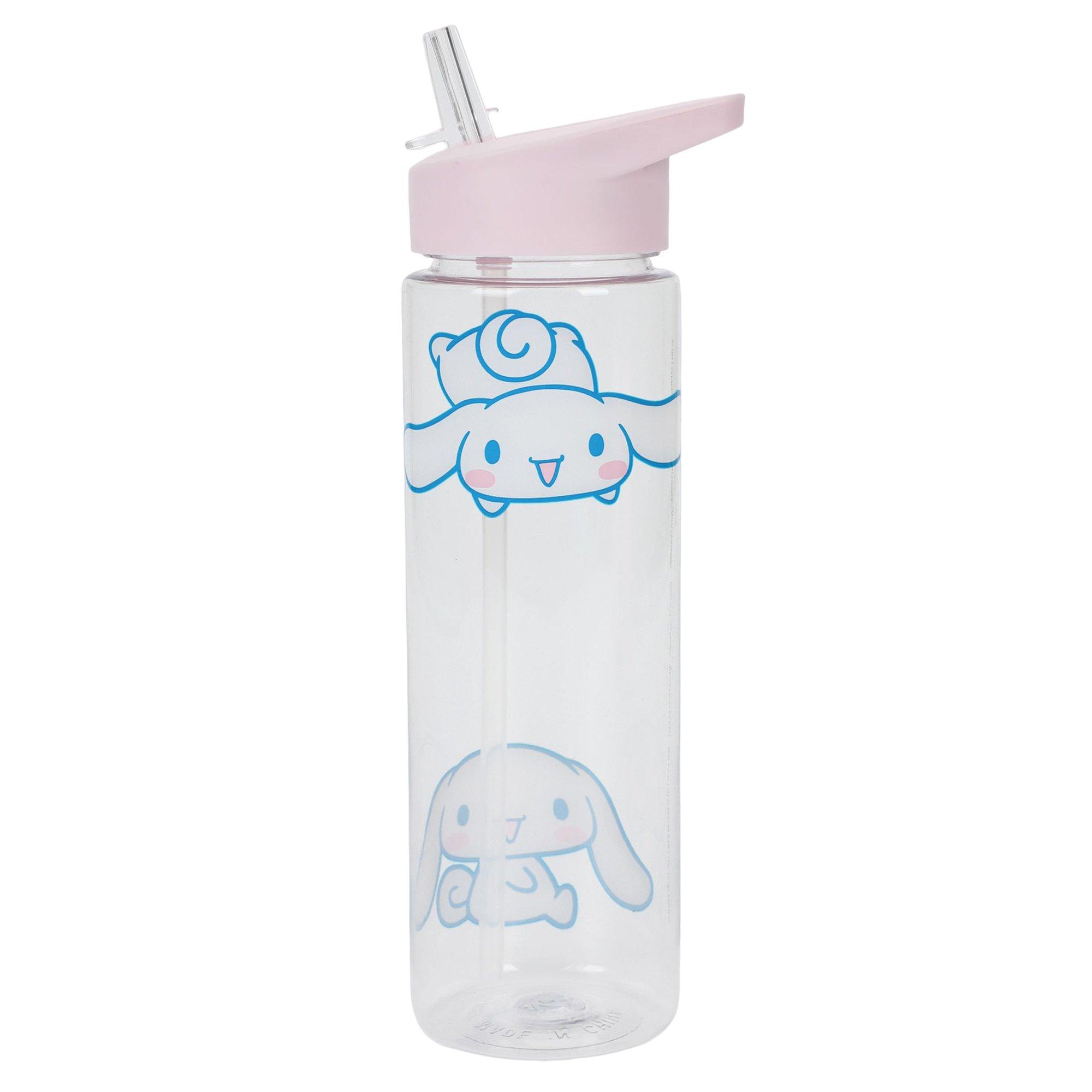 Cinnamoroll Plastic 24 oz Water Bottle with Pink Lid