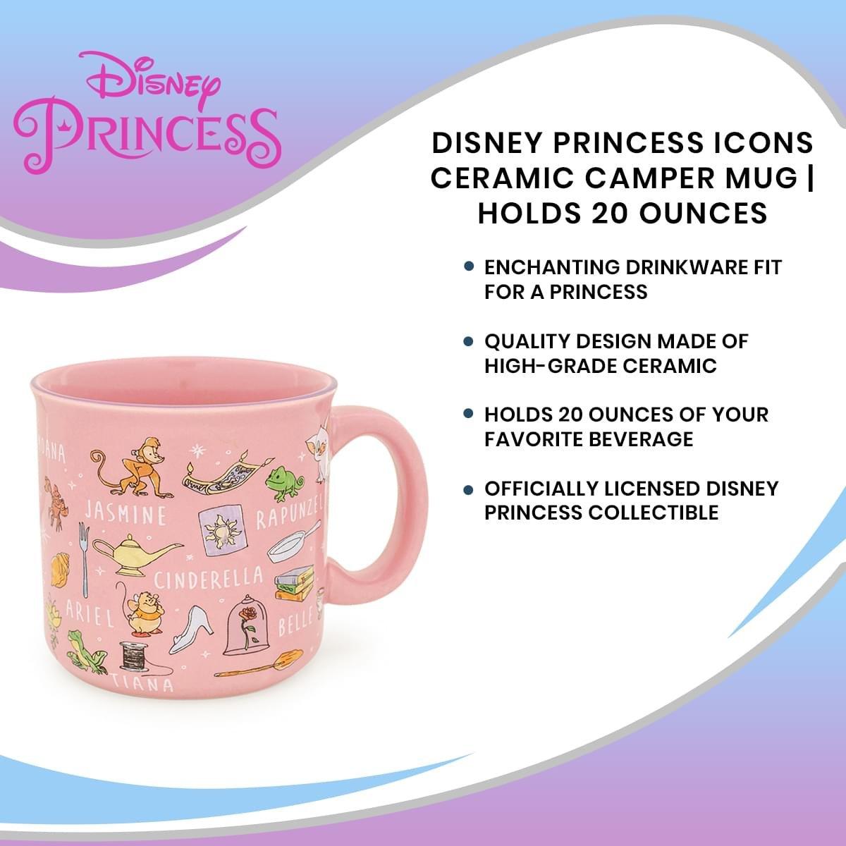 Disney Princess Icons 20 oz Ceramic Camper Mug