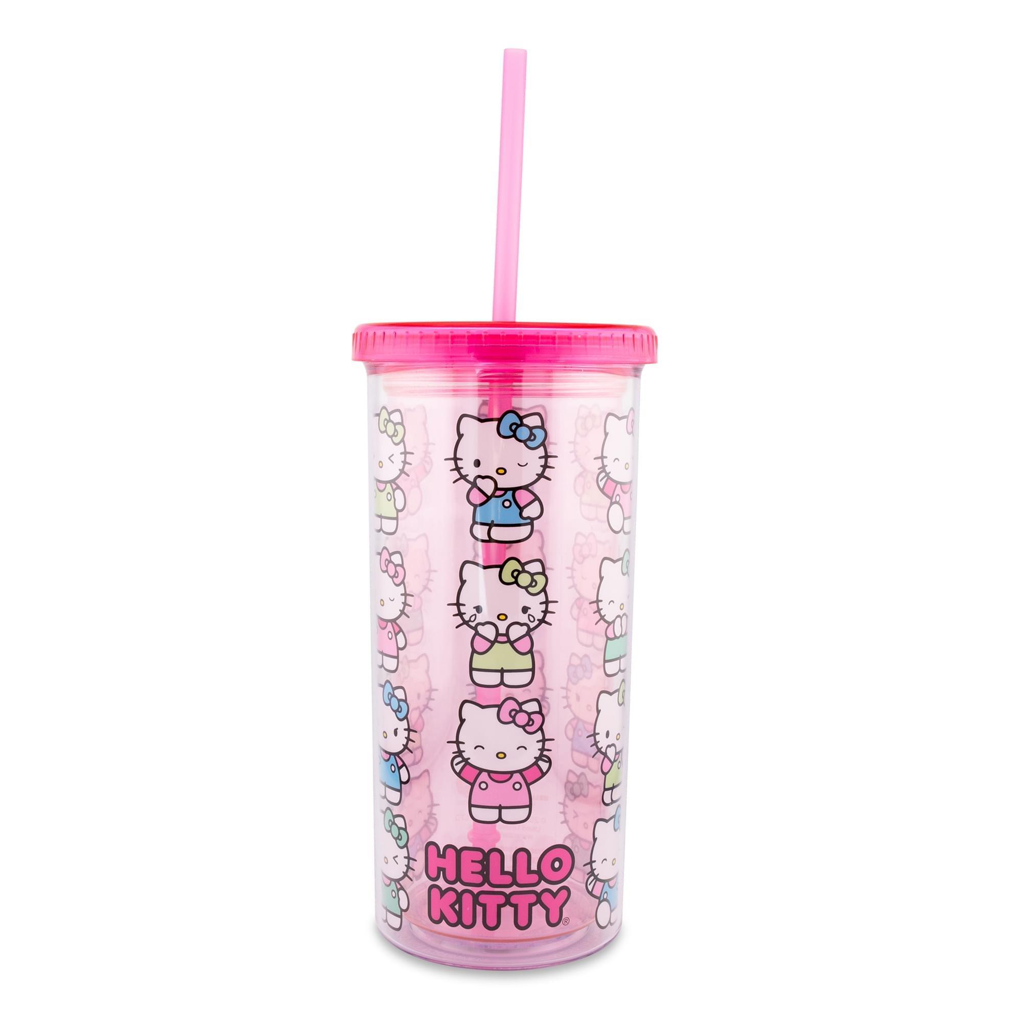 Sanrio Hello Kitty Expressions 20 oz Carnival Cup With Lid and Straw