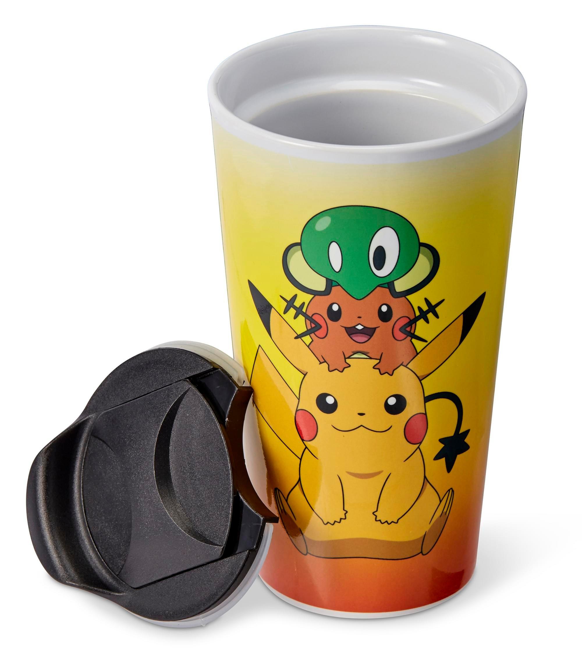 Pokemon XY Series Pikachu, Dedenne, and Squishy 16 oz Travel Mug