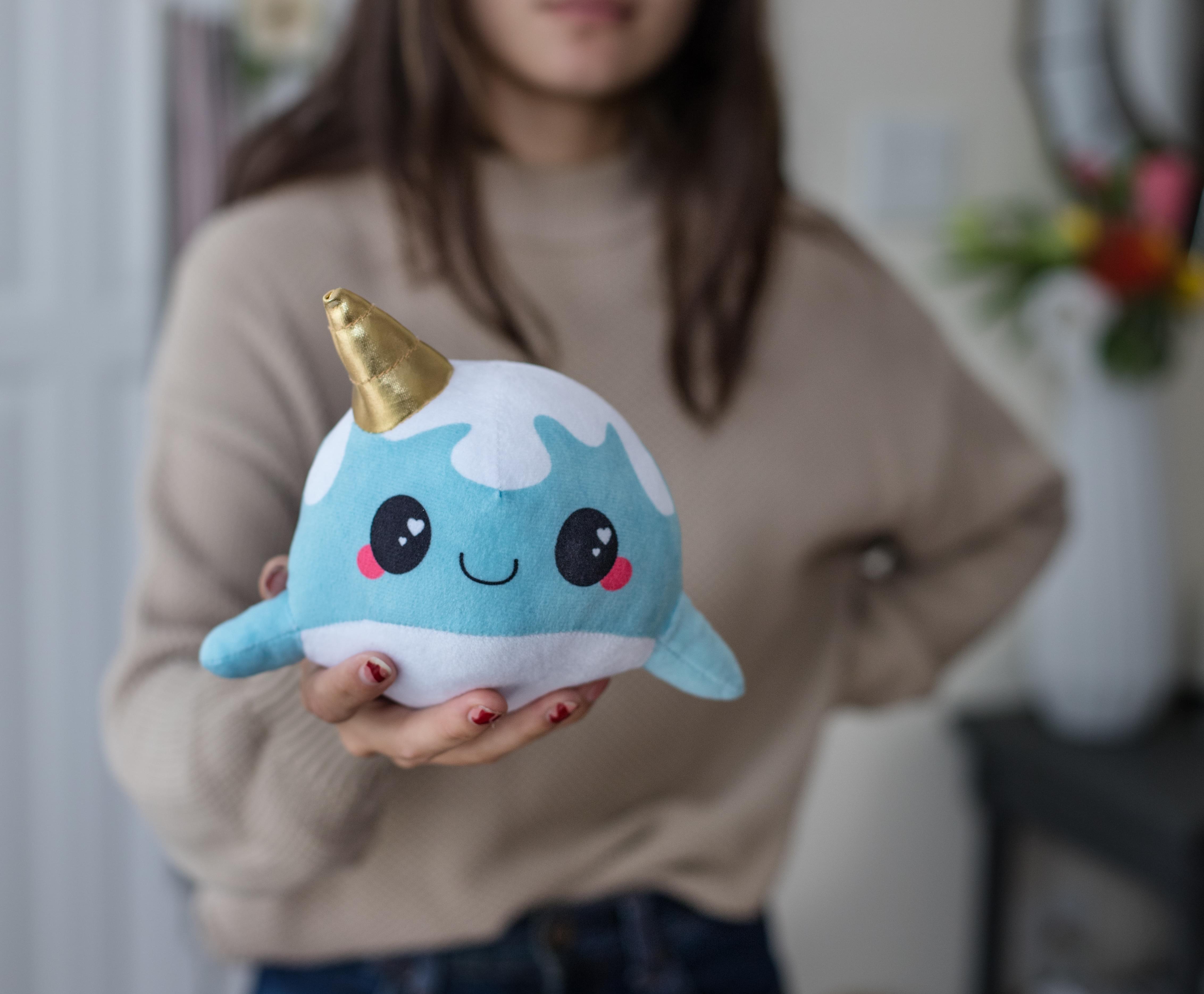 Glitter Galaxy Blue Narwhal 6-in Collectible Plush