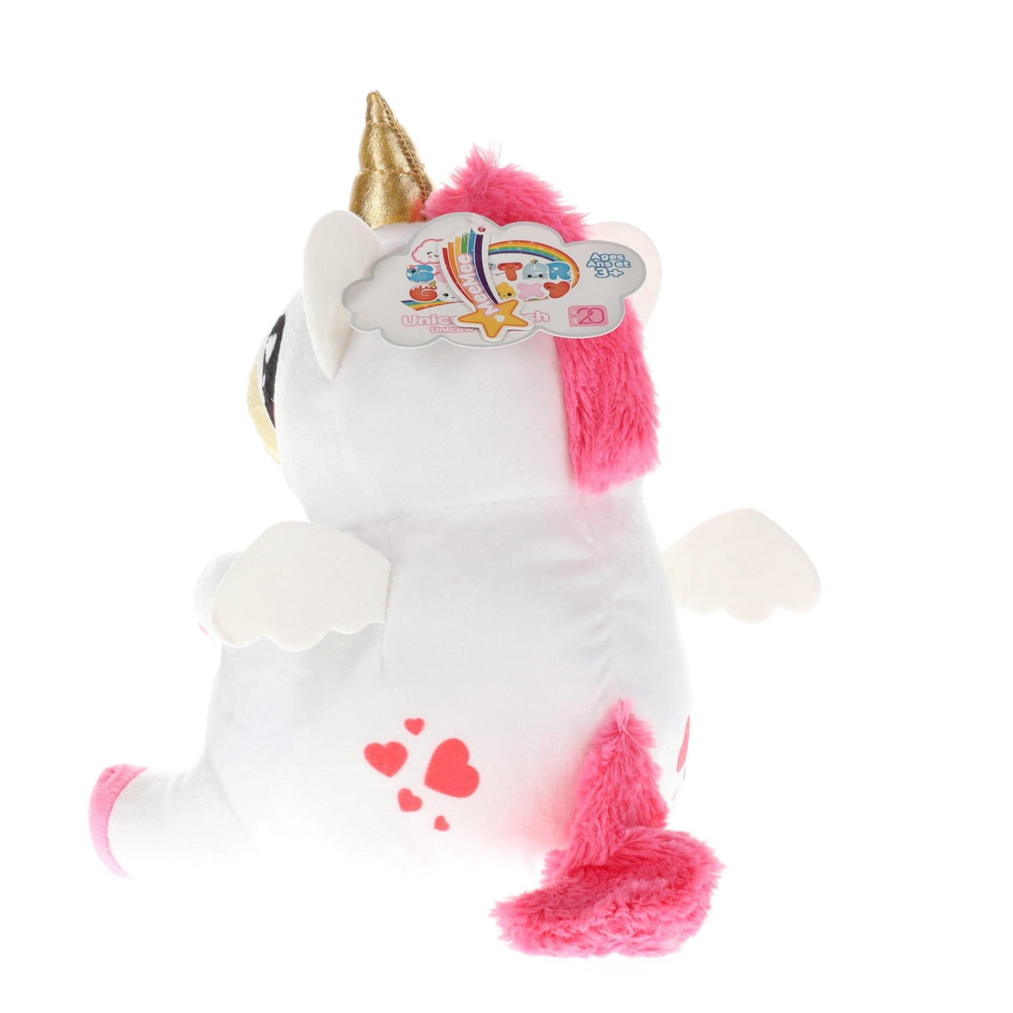Glitter Galaxy Rainbow Hair White UniCow  12-in Collectible Plush