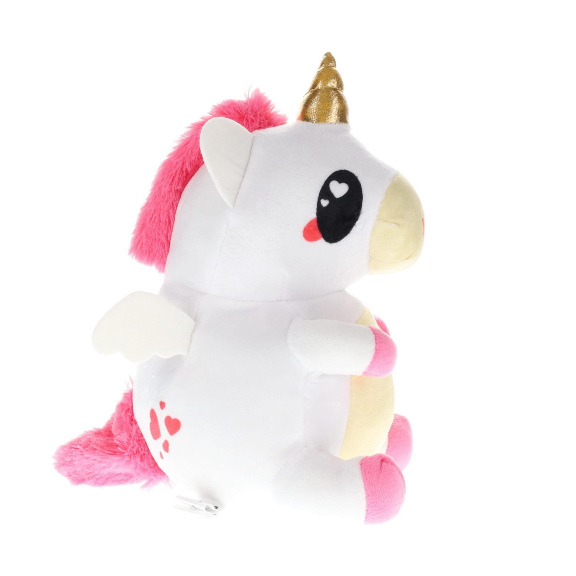 Glitter Galaxy Rainbow Hair White UniCow  12-in Collectible Plush