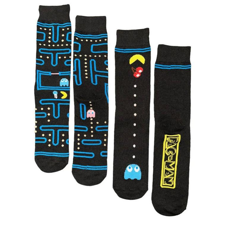 PAC-MAN Video Game Mens Crew Socks 2-Pack