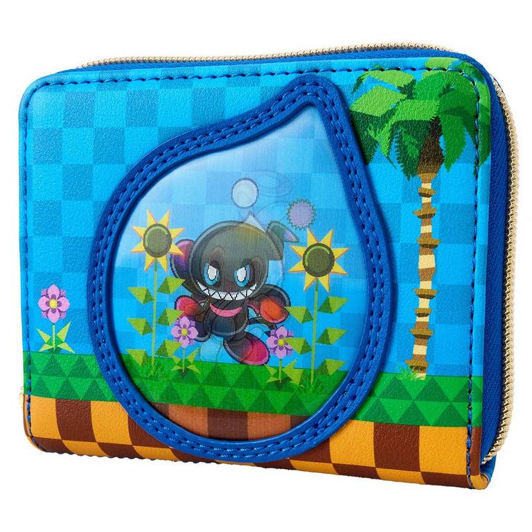Loungefly Sonic the Hedgehog Chaos Garden Lenticular Zip Around