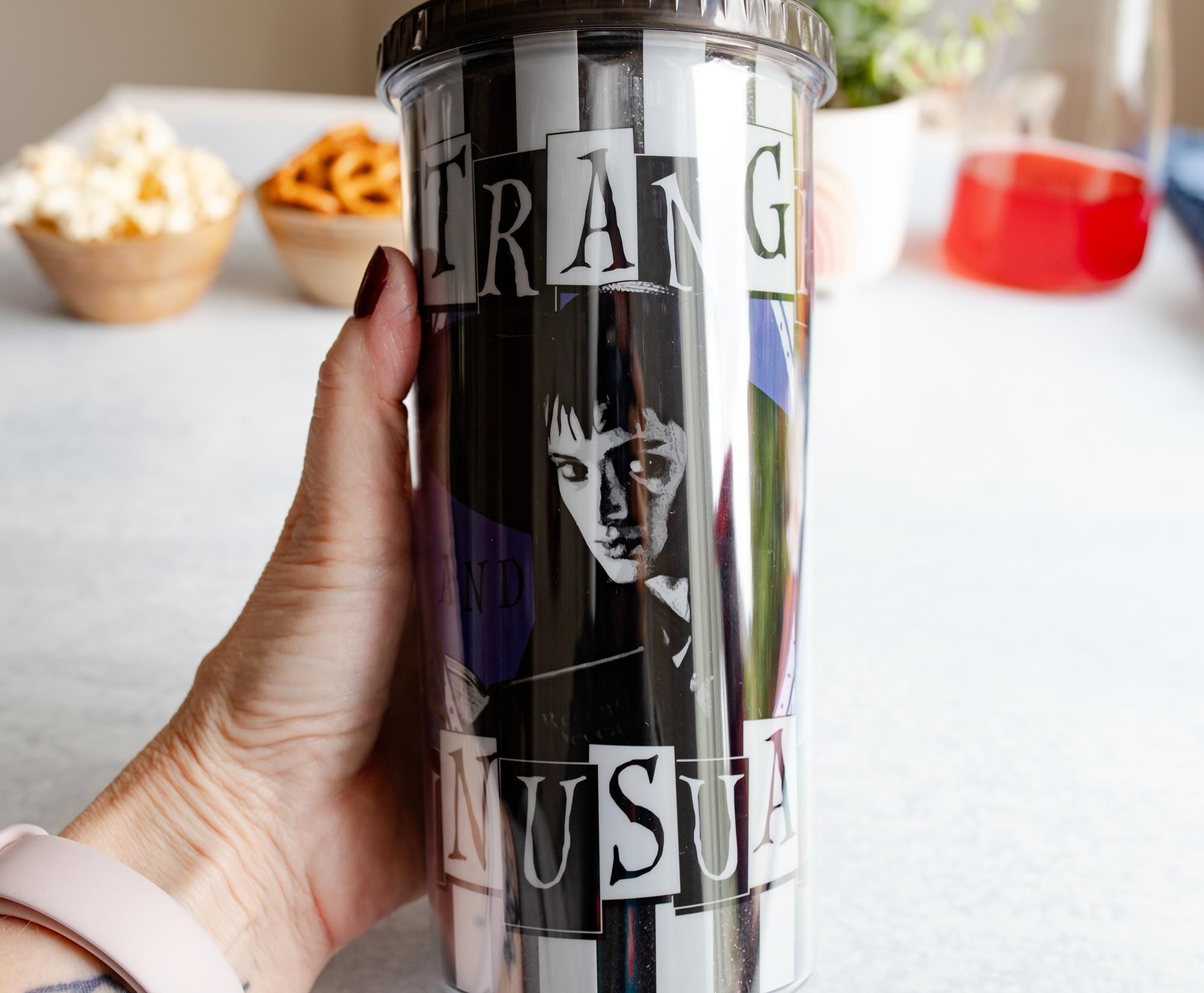 Beetlejuice Strange and Unusual 20 oz Cold Cup With Lid and Straw