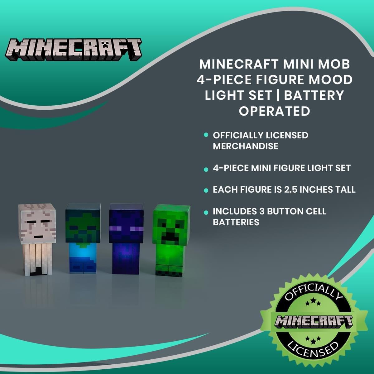 Minecraft Mini Mob 4-Piece Figure Mood Light Set
