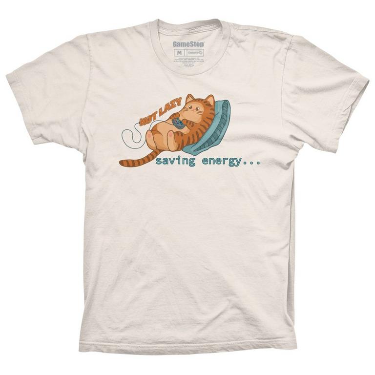 Lazy Cat Graphic Unisex Short Sleeve T-Shirt GameStop Exclusive