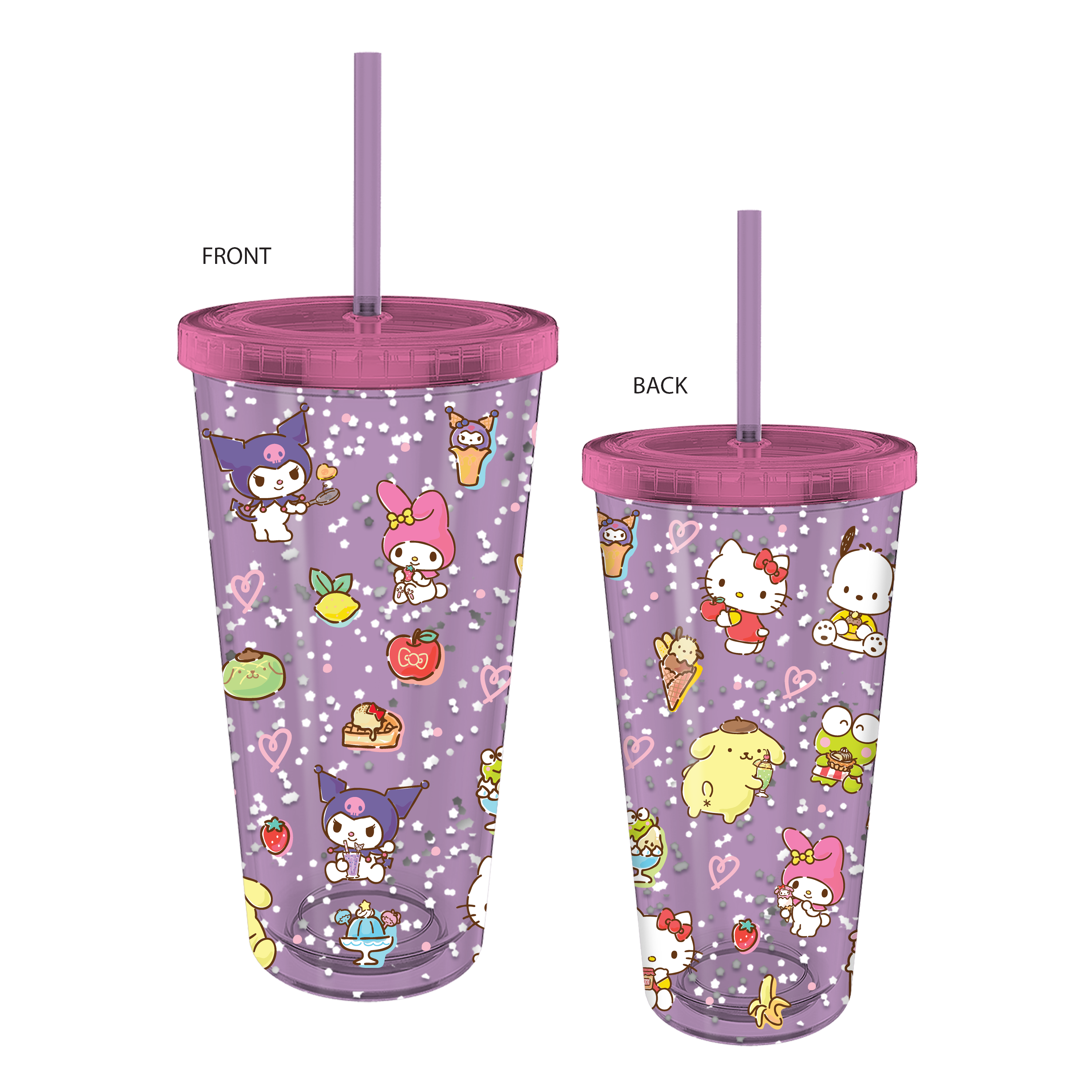 Sanrio Hello Kitty and Friends Toss Pattern 32oz Confetti Cold Cup