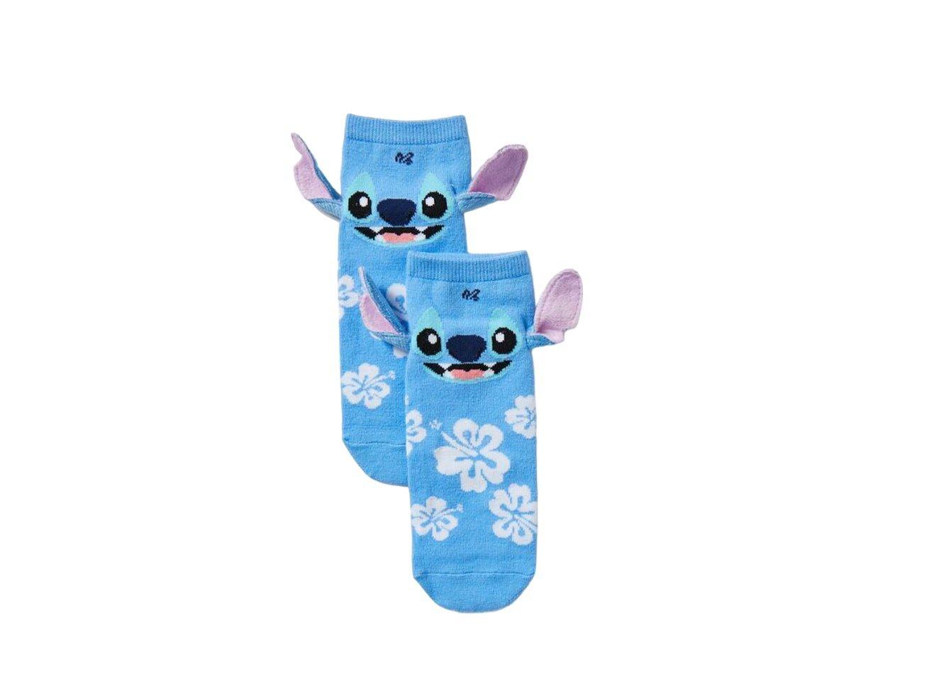 Disney Lilo and Stitch 3D Ears No-Show Ankle Socks 2 Pack