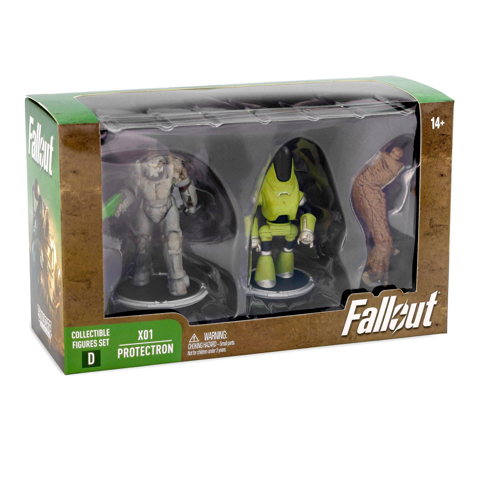 Fallout X01 and Protectron (Build-A-Figure -Deathclaw) 3-in Action Figure Set