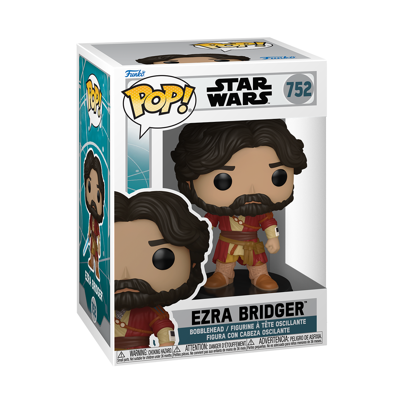 Funko POP! Star Wars: Star Wars Ahsoka Ezra Bridger 4.4-in Vinyl Bobblehead Figure